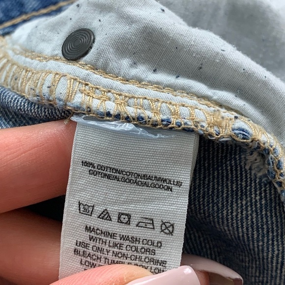 Free People Raw Hem Distressed Jean Shorts - Picture 7 of 10